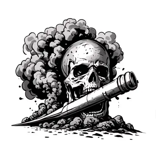 powder keg blowing up for a project on power mill road in Acton massachusetts tattoo design idea