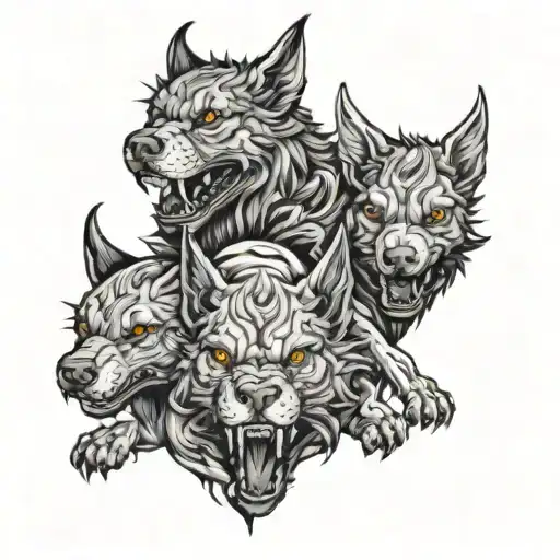 Cerberus tattoo design idea
