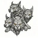Cerberus tattoo design idea