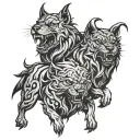 Cerberus tattoo design idea