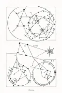 libra and capricorn constellations forming tattoo design idea