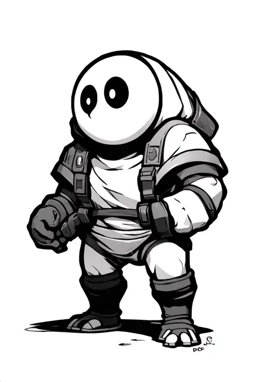 isaac from the videogame binding of isaac rebirth in a simple design tattoo design idea