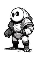 isaac from the videogame binding of isaac rebirth in a simple design tattoo design idea