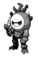 isaac from the videogame binding of isaac rebirth in a simple design tattoo design idea