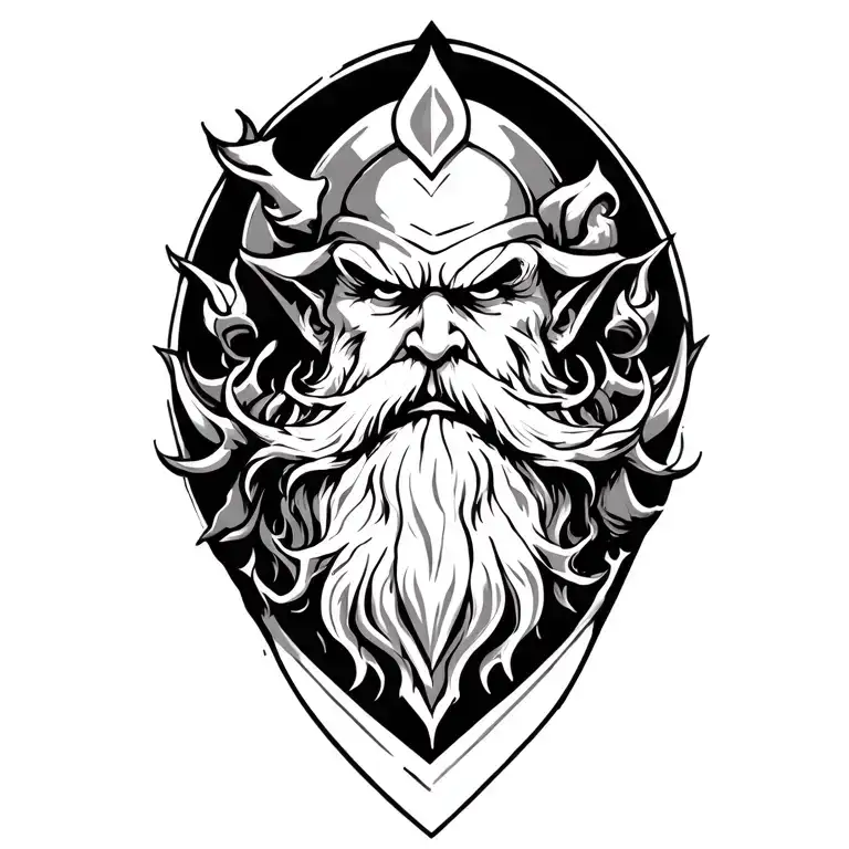 Dwarven tattoo design idea