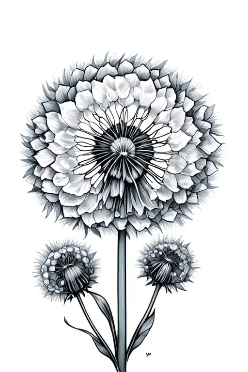 Dandelion tattoo design idea