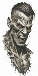 demonic realm tattoo design idea