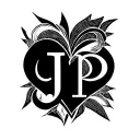 heart with J AND p initials intertwined tattoo design idea