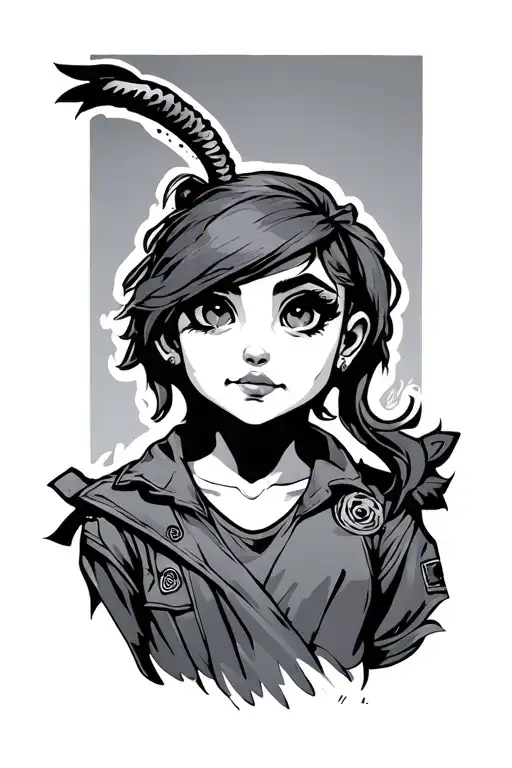 2000's cartoon tattoo design idea