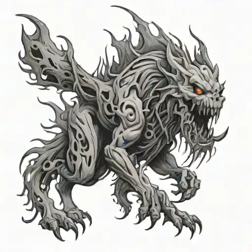 skinwalker tattoo design idea