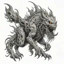 skinwalker tattoo design idea