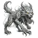 skinwalker tattoo design idea