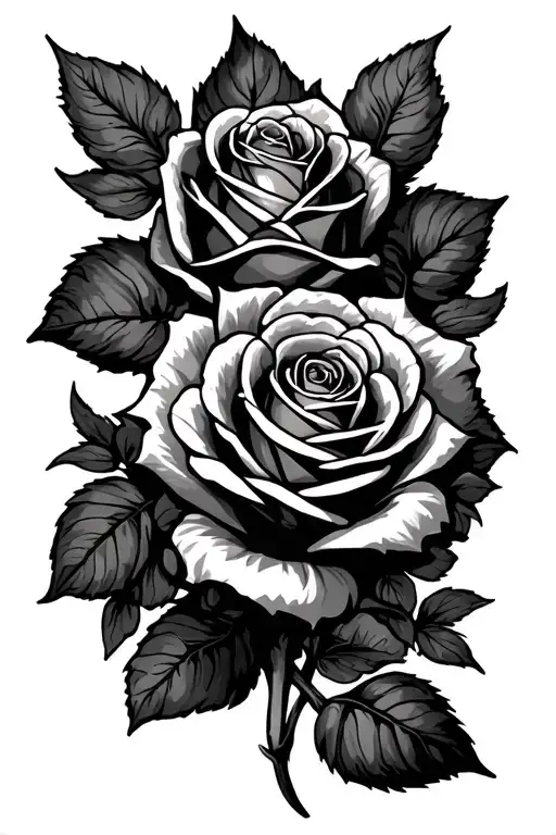 irish roses thigh modern tattoo design idea