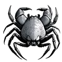 gothic hermit crab tattoo design idea