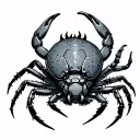 gothic hermit crab tattoo design idea