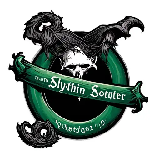 Death Eaters and Slytherin Logo tattoo design idea