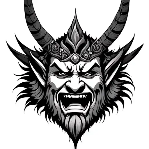 ravana tattoo design idea