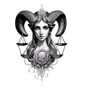 Aries Libra tattoo design idea