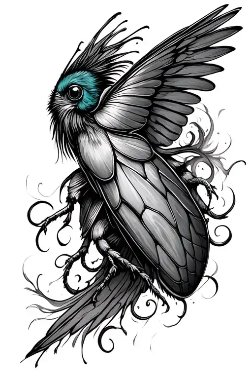 the splitting of the chrysalis and the slow unfolding of the wings tattoo design idea