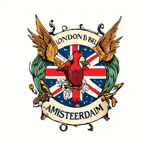 london berlin amsterdam airport tag tattoo design idea