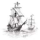 pirates of the caribbean tattoo design idea