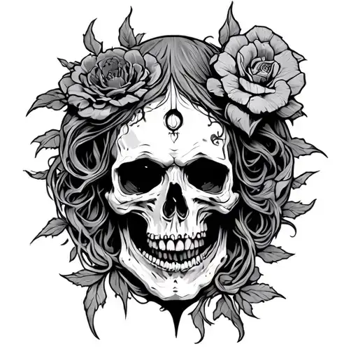 life and death I fear god tattoo design idea