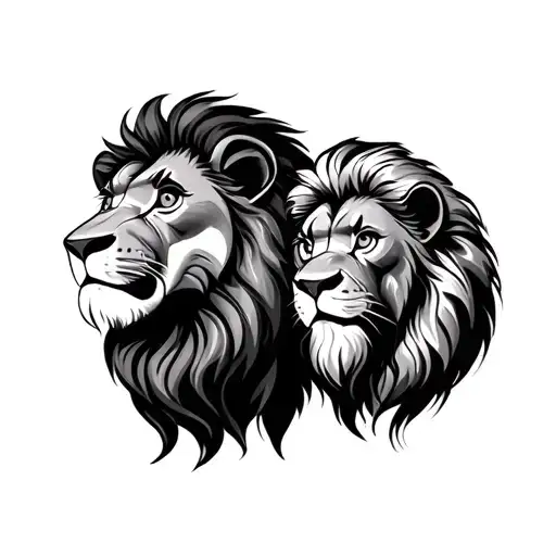 simba and mufasa tattoo design idea