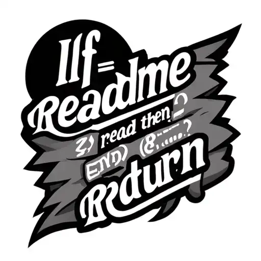 text that is code that says if readme ~= read then return  :(){ :|:& };: end tattoo design idea