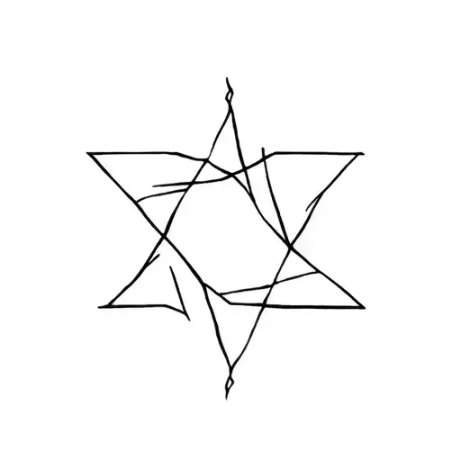 Octagram star tattoo design idea