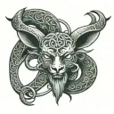celtic baphomet tattoo design idea