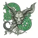 celtic baphomet tattoo design idea
