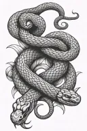 traditional japanese style snake tattoo tattoo design idea