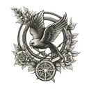 Peeta from the hunger games symbolic tattoo tattoo design idea