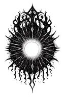 black hole sun tattoo design idea