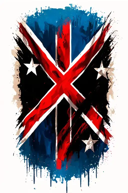 rebel flag tattoo design idea