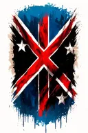 rebel flag tattoo design idea