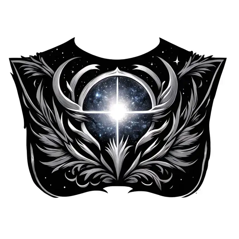 chest tatto desgin galaxy tattoo design idea