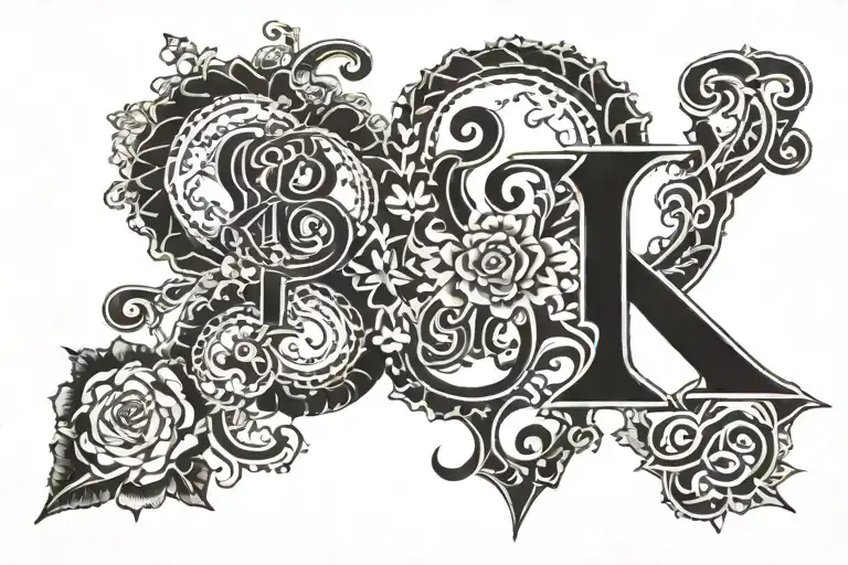 the number 18 and the name “Hlomla” tattoo design idea
