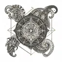 Aries, Libra and Pisces symbols combined tattoo tattoo design idea