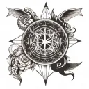 Aries, Libra and Pisces symbols combined tattoo tattoo design idea