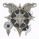 Aries, Libra and Pisces symbols combined tattoo tattoo design idea