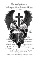 angels with a cross in the middle with a Bible verse  tattoo design idea