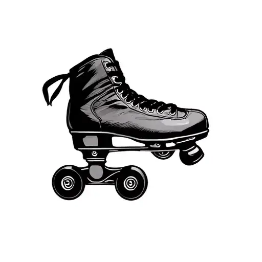 roller skate tattoo design idea