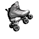 roller skate tattoo design idea