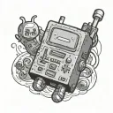 bmo adventure time tactical tattoo design idea
