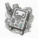 bmo adventure time tactical tattoo design idea