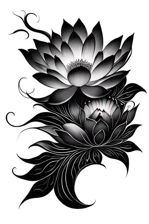 lotus flower and mandala design incorporating tattoo design idea
