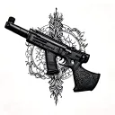 Uzi tattoo design idea