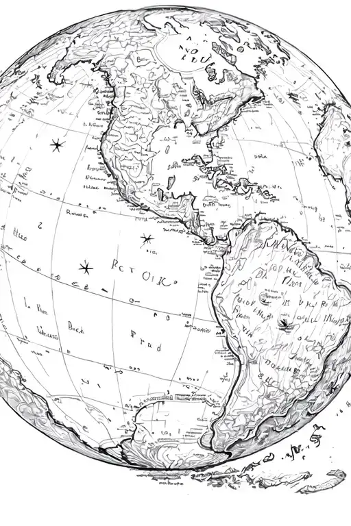 Dominican Republic on the Globe tattoo design idea