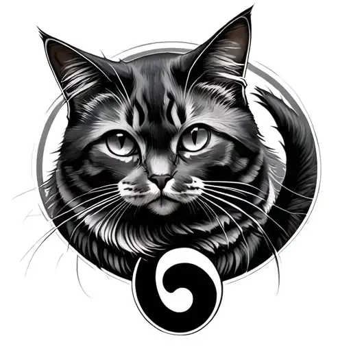 semicolon simple cat tattoo design idea